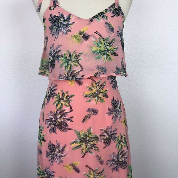 Line + Dot Tropical Print Ruffled Midi Tank Dress - Picture 7 of 12